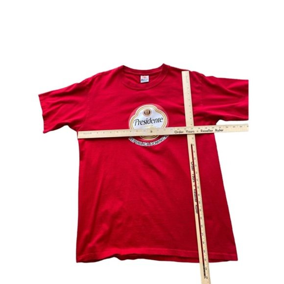 Aremar Presidente Cerveza Beer Cotton T-Shirt Large Red- Republica Dominicana - Picture 5 of 7